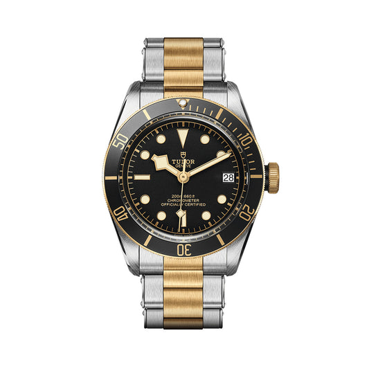 Tudor BlackBay 41mm - Yellow & Silver Bracelet/Black Dial